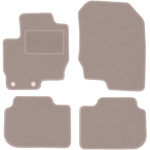 Beige velours matten voor: Mitsubishi Colt VII hatchback (2008-2012)