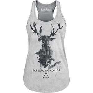 Harry Potter Expecto Patronum Top lichtgrijs L Katoen Dames - Fan merch, Film