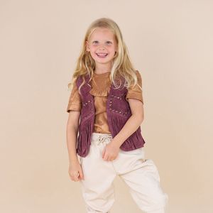 Kids Cowboy Gilet Raspberry