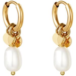 Oorbellen Parel drop | Goud