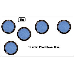 5x PXP Professional Colours 10 gram Royal blauw - Schmink Sint en Piet festival thema feest party fun