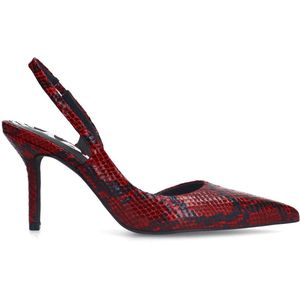 Sacha - Dames - Rode snake slingback pumps - Maat 37