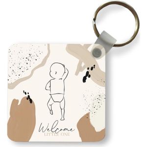 Sleutelhanger - Uitdeelcadeautjes - Geboorte - Welcome little one - Baby - Spreuken - Quotes - Plastic