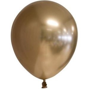 Gouden ballonnen chroom 13cm | 100 stuks