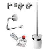 Emco - Round Accessoireset - Toiletrolhouder - Toiletborstelset - Haak - Chroom