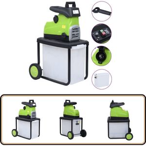 vidaXL Tuinhakselaar - Elektrisch - 2800W - Met Verzamelbak Tuinversnipper - Houtversnipper - Tuingereedschap - Takkenhakselaar - Mulcher