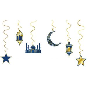 Ramadan Slinger 6 Stuks - Eid versiering - Ramadan Decoratie - Groot Ramadan Slingers