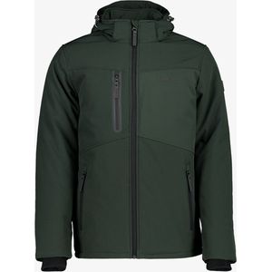 Kjelvik gewatteerde heren softshell jas groen - Maat 3XL - Met capuchon - Ritssluiting