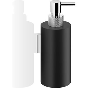 Zeepdispenser wandmodel - CLUB WSP 3, mat zwart/chroom.