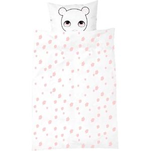 Luckyboysunday Dekbedovertrek Bunty 200 X 140 Cm Wit/roze