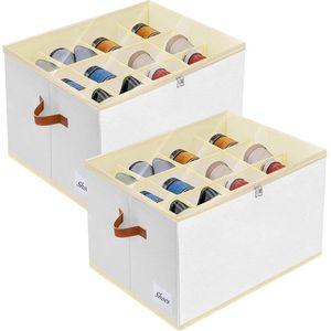 Famanu Opbergdozen voor schoenen, 24 vakken, ruimtebesparend, met transparante deksels, inklapbaar, schoenenrek voor kast