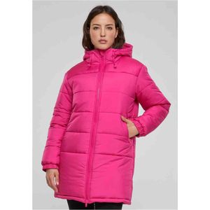 Urban Classics - Hooded Mixed Puffer winterjas - XL - Roze