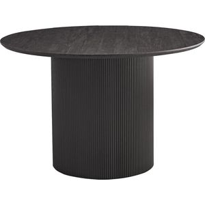 Eetkamertafel Odile Donkerbruin - MDF - Rond - 120x120cm - Hoogte 76 cm