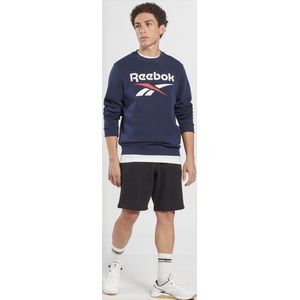 Reebok RI FLC BIG LOGO CREW - Heren Trui - Navy - Maat XL