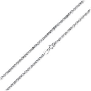 Zilveren halsketting met karabijnsluiting 45 cm