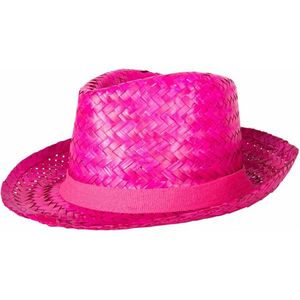 Toppers - PartyXplosion Verkleed hoedje voor Tropical Hawaii Beach party - Stro hoed - volwassenen - Carnaval