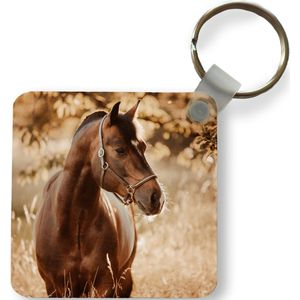 Sleutelhanger - Paard - Zon - Portret - Plastic - Rond - Uitdeelcadeautjes