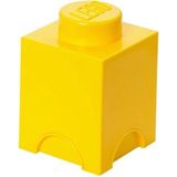 Lego - Opbergbox Brick 1 Vierkant - Polypropyleen - Geel