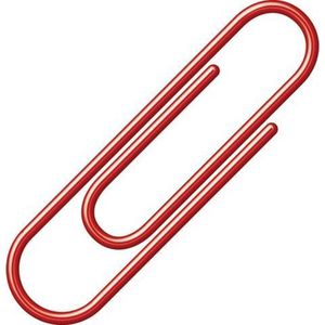 paperclips Alco 26mm rond doos a 100 stuks rood