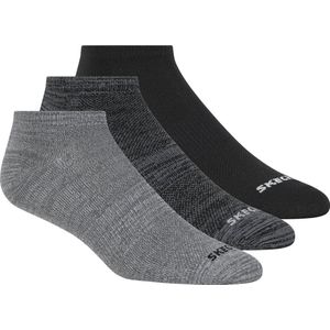 Skechers 3-Pack Men Non Terry Low Cut Heren Sokken - Grijs - One Size