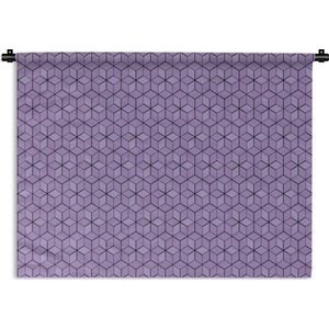 Wandkleed - Wanddoek - 3D - Patronen - Blokken - 180x135 cm - Wandtapijt