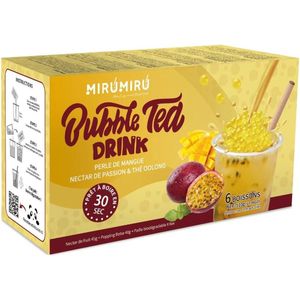 Bubble Tea Boba Kit XL Compleet - Mango - Passievrucht - Oolong Thee - 6 XL porties van 450 ML - Premium kwaliteit - Rietjes & verzending inbegrepen