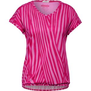 CECIL TOS AOP Shoulder Detail T-shirt Dames T-shirt - pink sorbet - Maat S