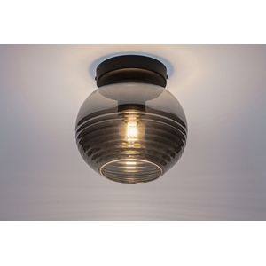 Lumidora Plafondlamp 31050 - Plafonniere - NAPELS - E27 - Zwart - Grijs - Metaal - ⌀ 18 cm