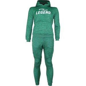 Joggingpak dames/heren met hoodie groen  XXS