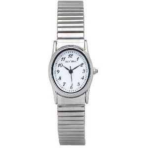 Zilverkleurig Dames horloge met rekand AB6041