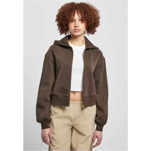 Urban Classics - Short Oversized Jacket Vest met capuchon - XS - Bruin