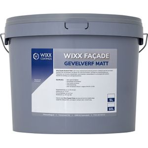 Wixx Façade Gevelverf Matt - 10L - RAL 9005 Zwart