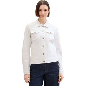 Tom Tailor Dames Jas COLORED DENIM regular fit Wei�ß XXL Volwassenen