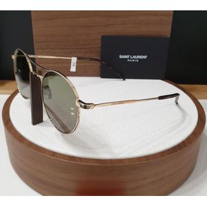 Yves Saint Laurent SL421-zonnebril-Goud-Groen-51mm