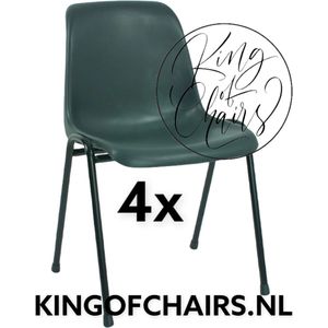 King of Chairs -set van 4- model KoC Daniëlle antraciet met zwart onderstel. Stapelstoel kantinestoel kuipstoel vergaderstoel kantine stoel stapel stoel kantinestoelen stapelstoelen kuipstoelen De Valk 3360 keukenstoel schoolstoel eetkamerstoel