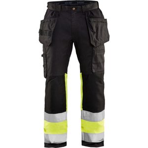 Blaklader 1558 Reflecterende Werkbroek Stretch Zwart/Geel