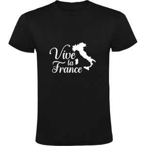 Vive la France Heren T-shirt | Italië | Frankrijk | Rome | Parijs | Topografie | Aardrijkskunde | cadeau | kado  | shirt