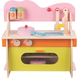 Marionette Wooden Toys Kinderkeuken uit Hout - Speelgoed Keuken met Accessoires - 10-delig