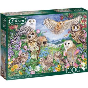 Falcon Owls in the Wood Puzzel (1000 stukjes, Legpuzzel)