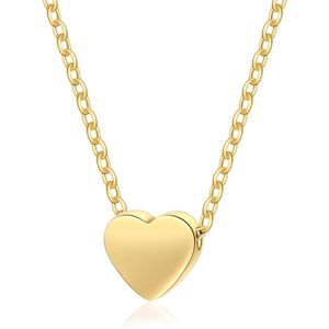 Hartjes ketting dames en meisjes - Halsketting met hartje - Gouden ketting met hart - inclusief geschenkverpakking van Sophie Siero
