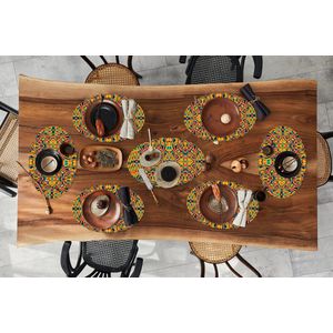 Placemats ovaal - Onderleggers - Ovale placemats - Psychedelic - Patronen - Lavalamp - 10 stuks