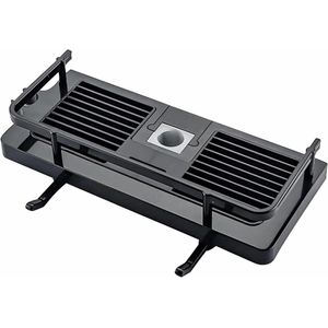 Badplank met gaten voor douchestang - Shampoo- en zeephouder voor 24-25 mm douchestang (zwart)