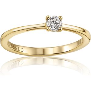 Miore - Gouden Ring met Diamant Dames 14 karaat Goud - Trouwringen