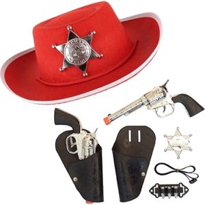 Cowboy verkleed set voor kinderen met cowboyhoed - Carnaval verkleden - Accessoires/wapens