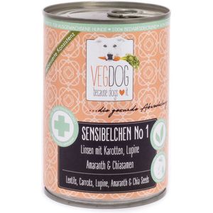 VegDog Sensitive - Natvoer - 400gr - Veganistisch hondenvoer - Hypoallergeen