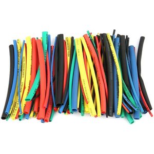 100 stuks Waterdichte Krimpkous Set - 100mm Assortiment in 5 Maten en 5 Kleuren