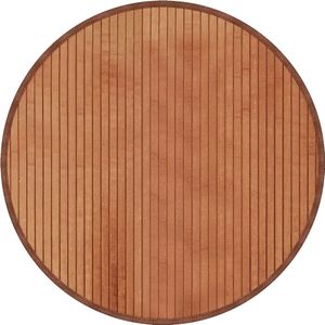 vidaXL - Vloerkleed - rond - 60 - cm - bamboe - bruin