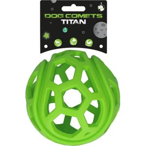 Dog Comets Titan - Treat hider - Hondenspeelgoed - Traktatiebal - Rubber - Ø11.5 cm - Groen