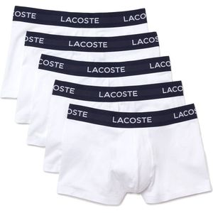 Lacoste Casual Witte Boxershorts Heren Multipack Wit 5-Pack 5H5203 - Maat XL