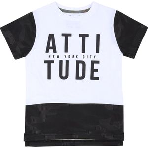 Wit-zwart T-shirt Attitude